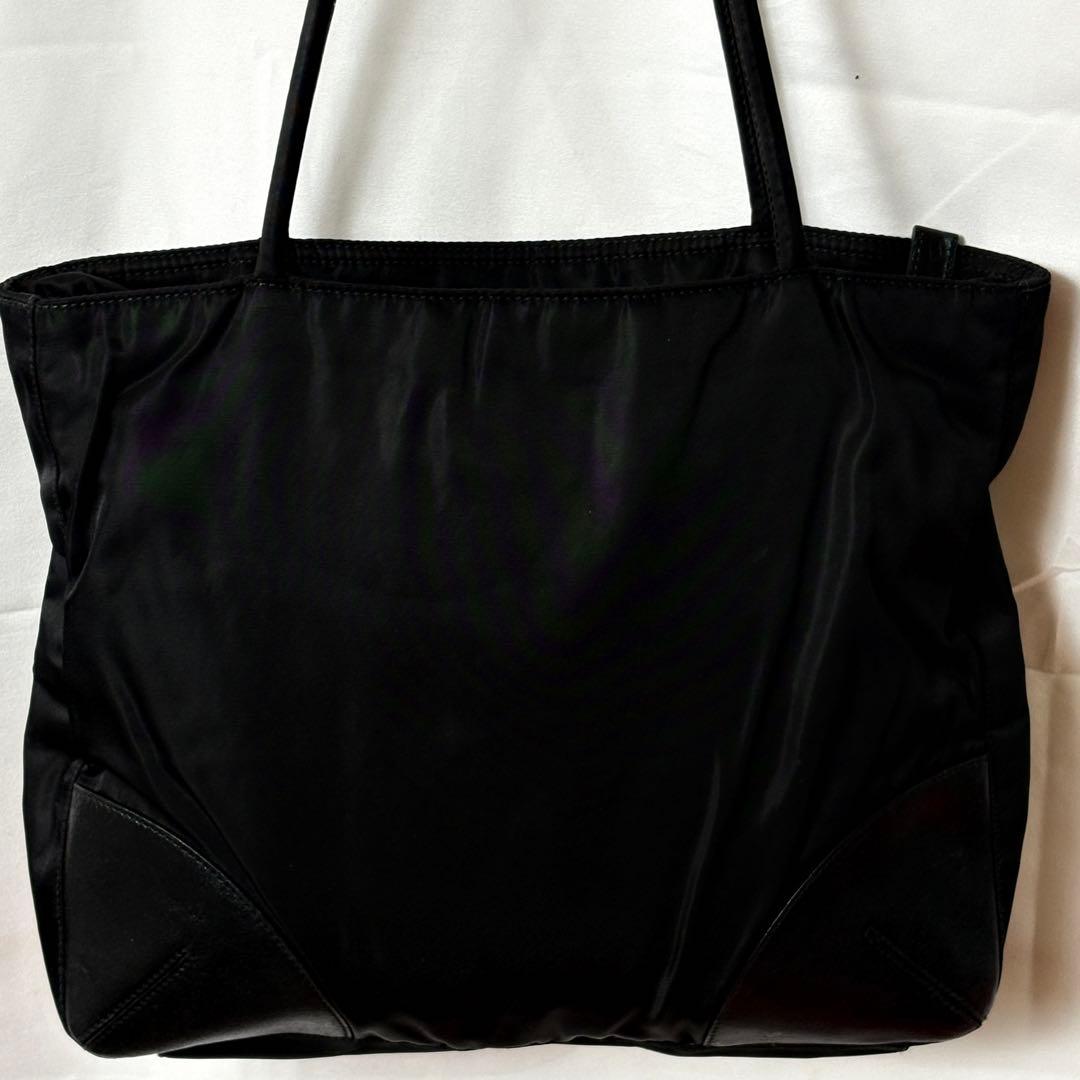 PRADA ナイロン トートバッグ レザー切替 ブラック