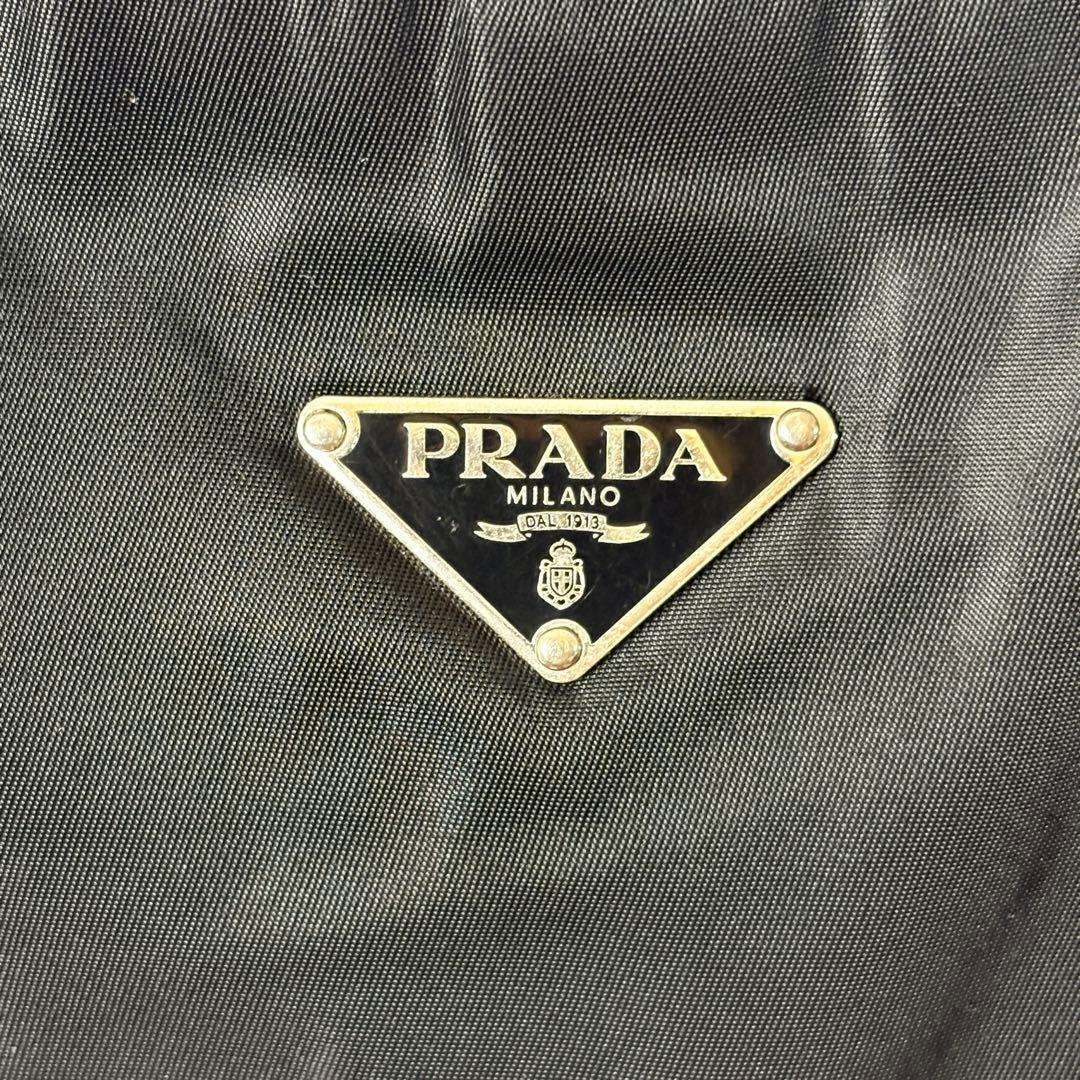 PRADA ナイロン トートバッグ レザー切替 ブラック