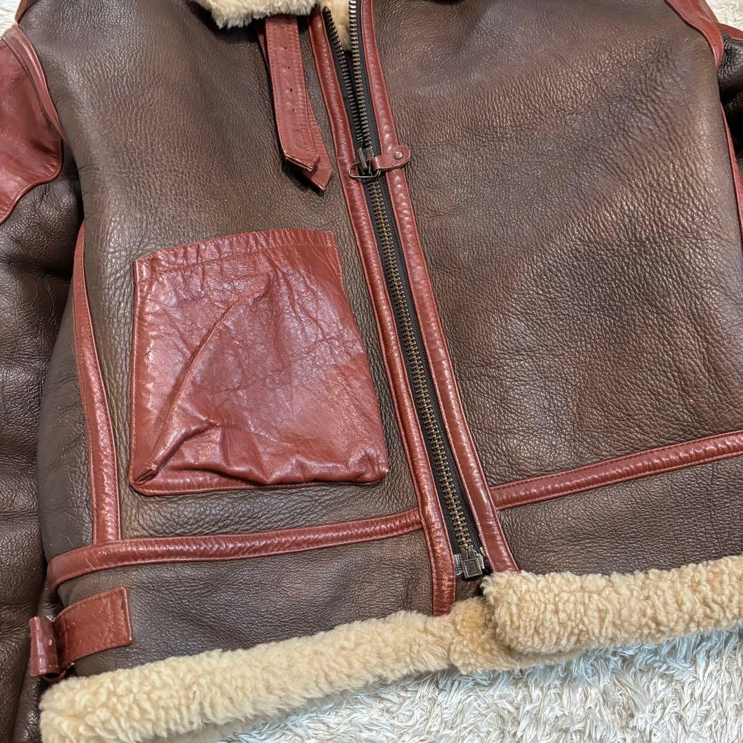 極美品✨大戦モデル　ミリタリージャケット　ムートン　B-3 ブラウン