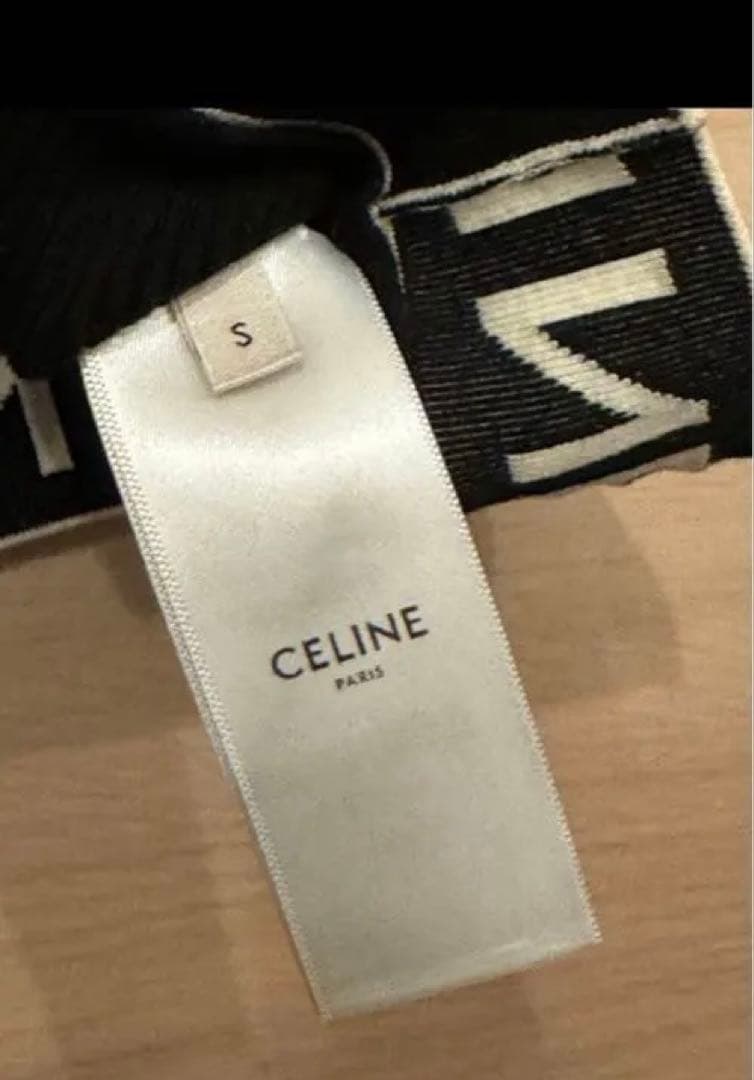 CELINE ブラック クロップドタンクトップ S