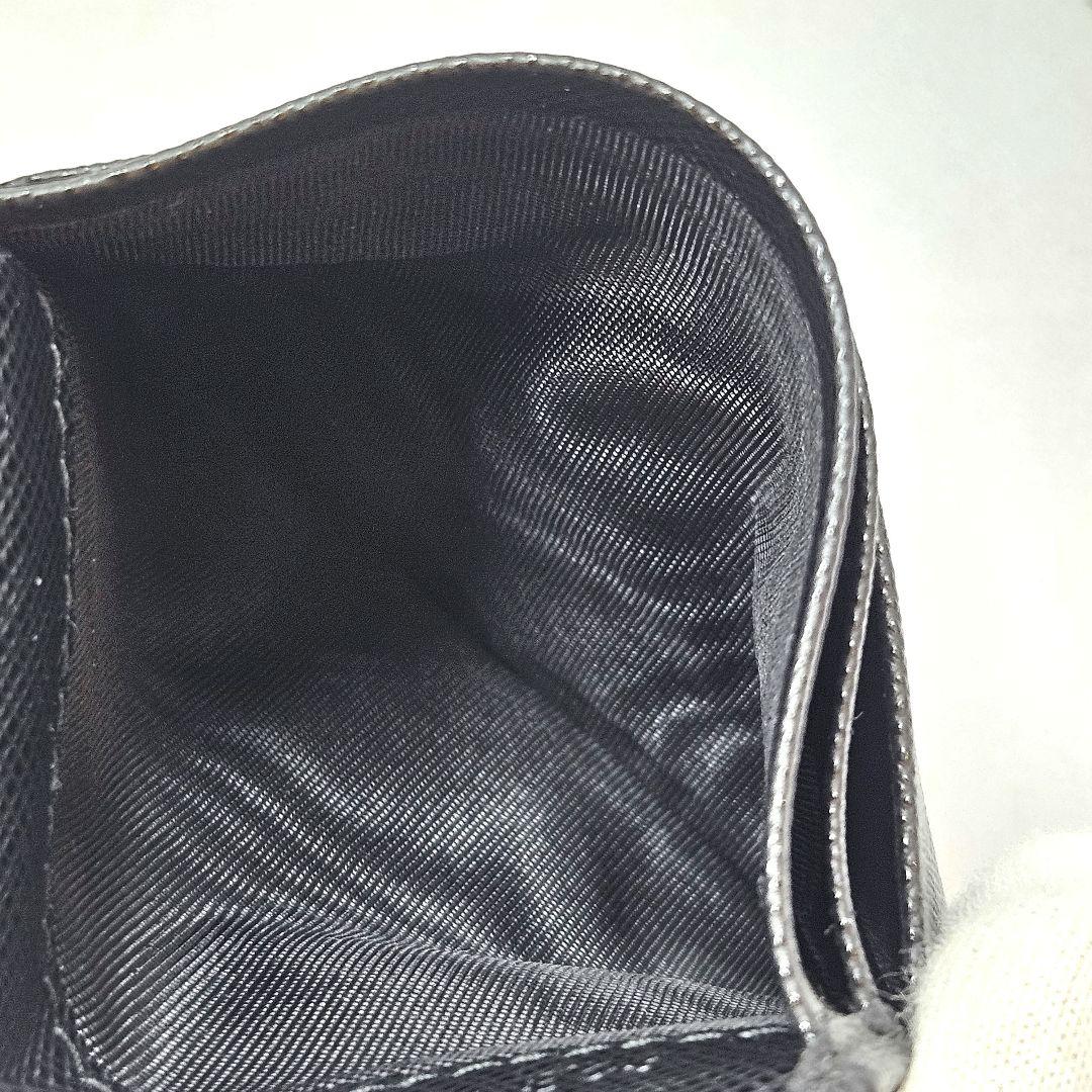 PRADA 折り財布 三角ロゴ サフィアーノ レザー ブラック ジップ