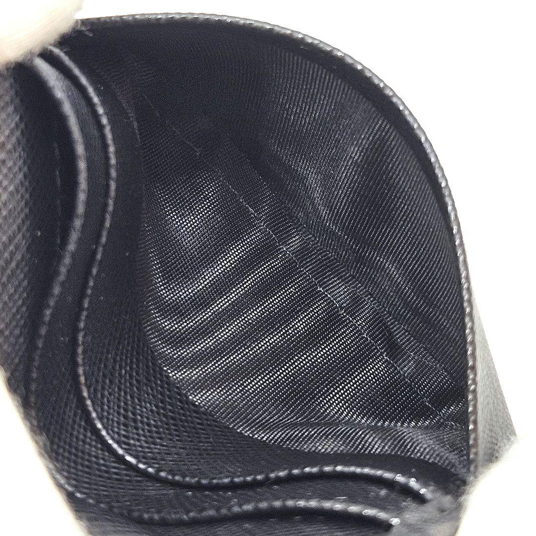 PRADA 折り財布 三角ロゴ サフィアーノ レザー ブラック ジップ