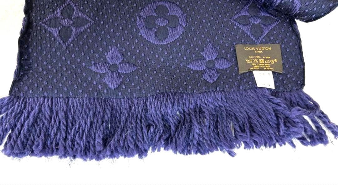 新品・未使用　ルイヴィトン マフラー　ネイビーパープル
