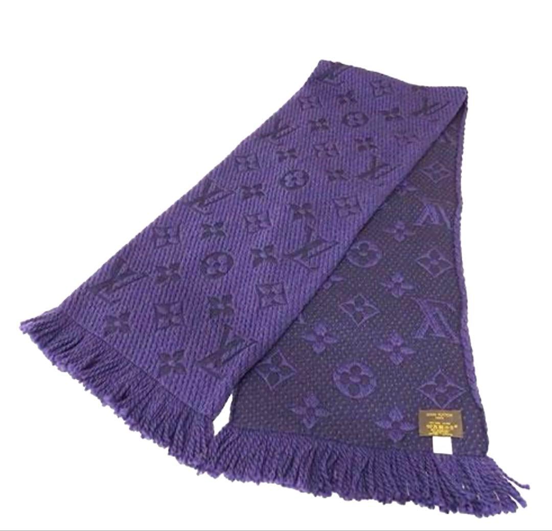 新品・未使用　ルイヴィトン マフラー　ネイビーパープル
