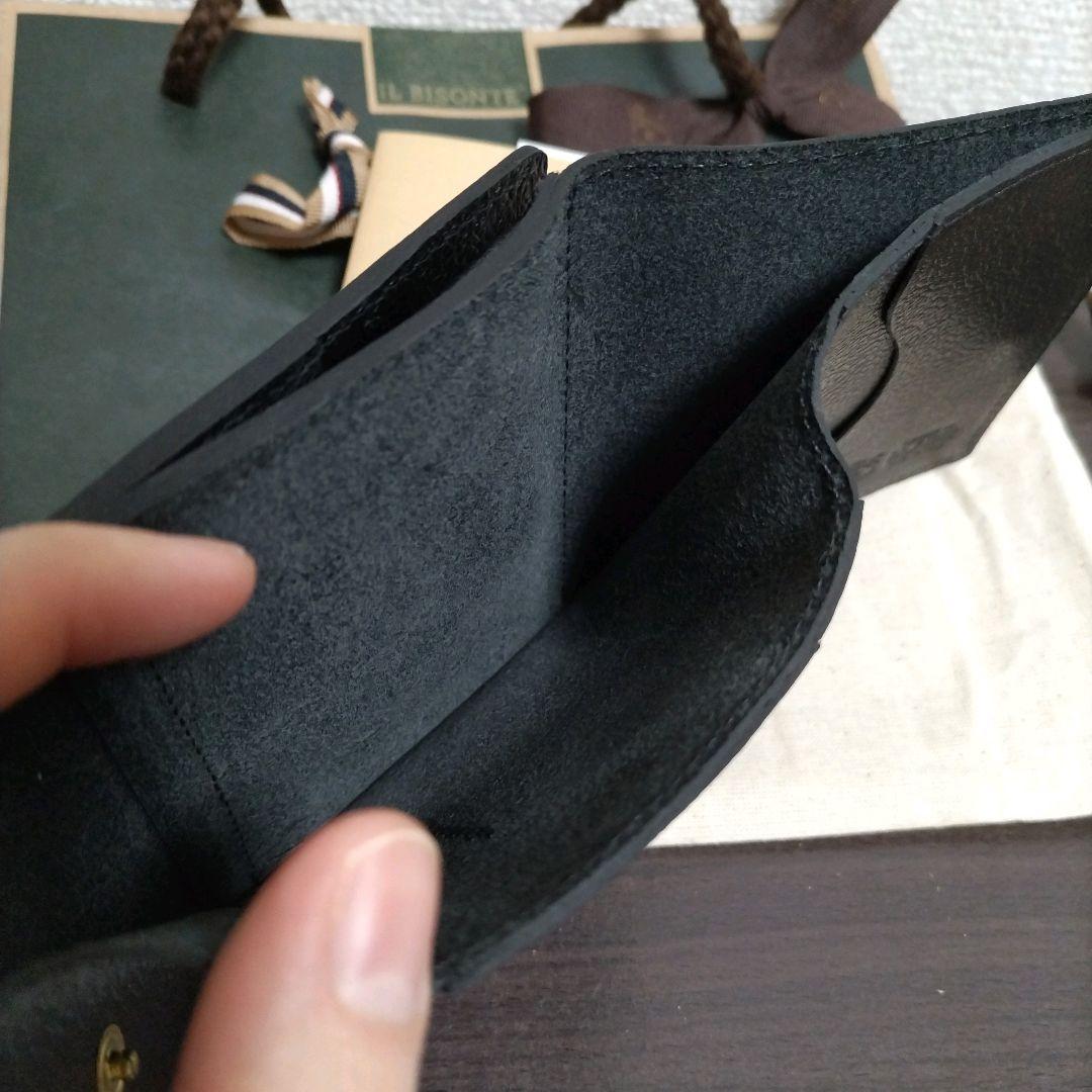 新品 イルビゾンテ 本革 レザー 財布 ミニ ウォレット ブラック 黒 ネロ