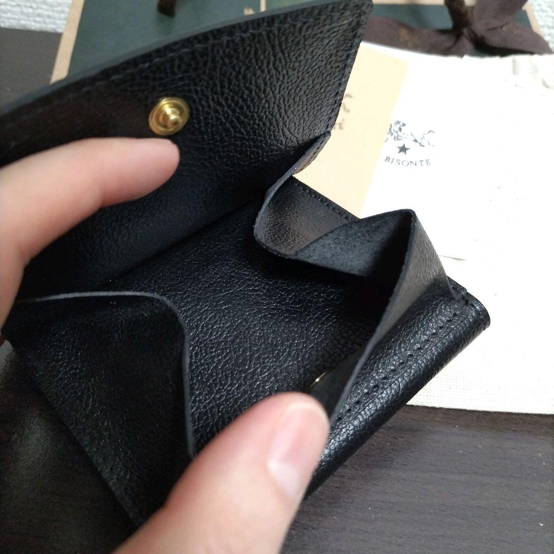 新品 イルビゾンテ 本革 レザー 財布 ミニ ウォレット ブラック 黒 ネロ