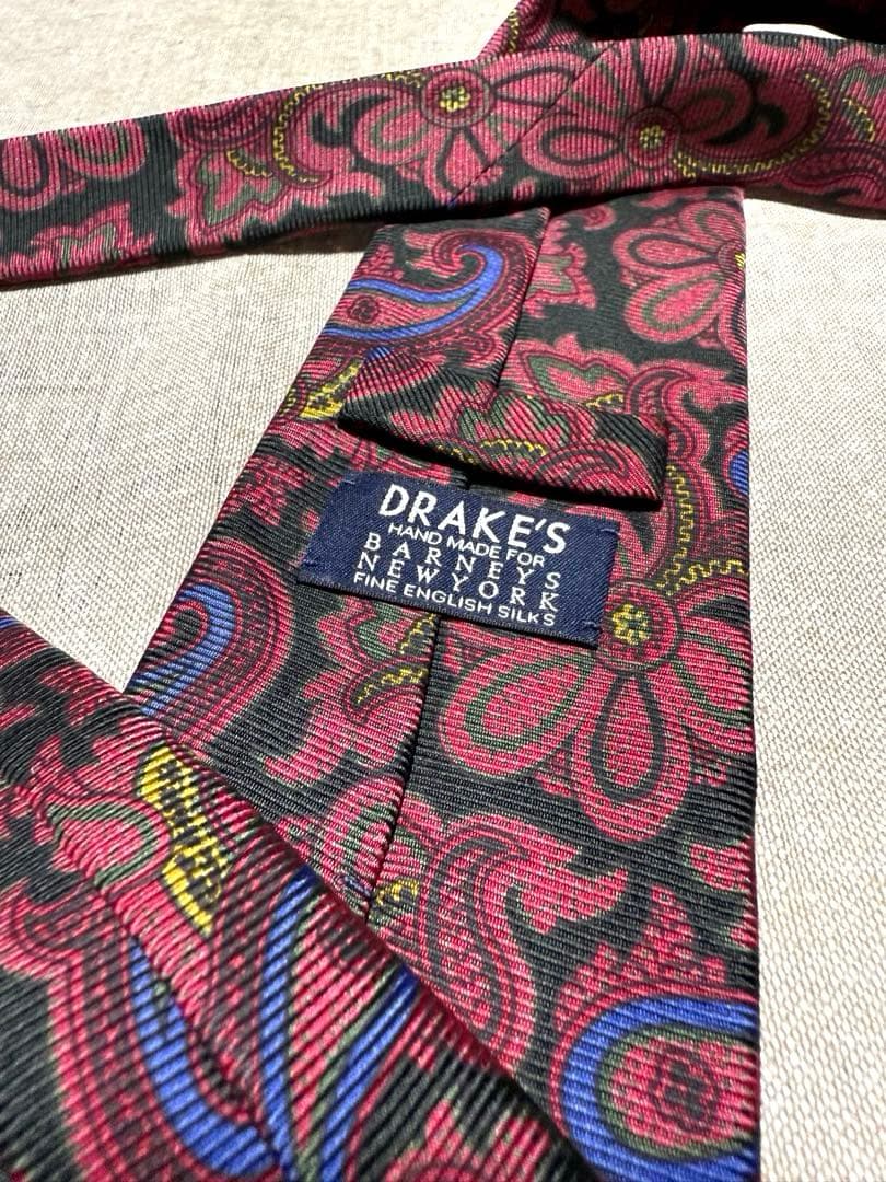 Drake's／BARNEYS NEWYORK別注／ペイズリー／イギリス製
