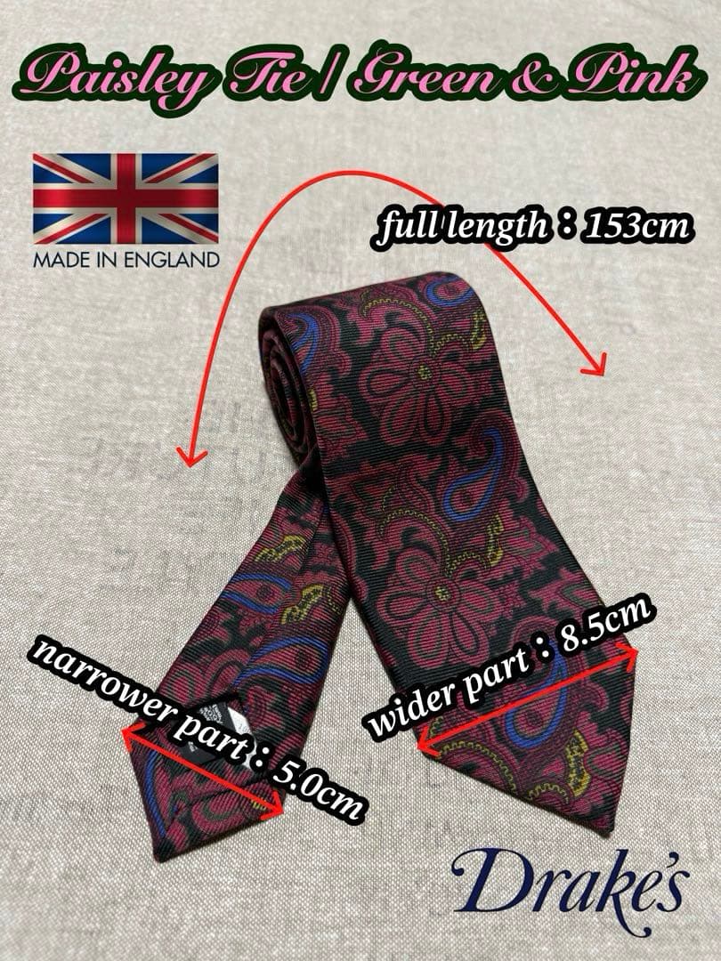 Drake's／BARNEYS NEWYORK別注／ペイズリー／イギリス製