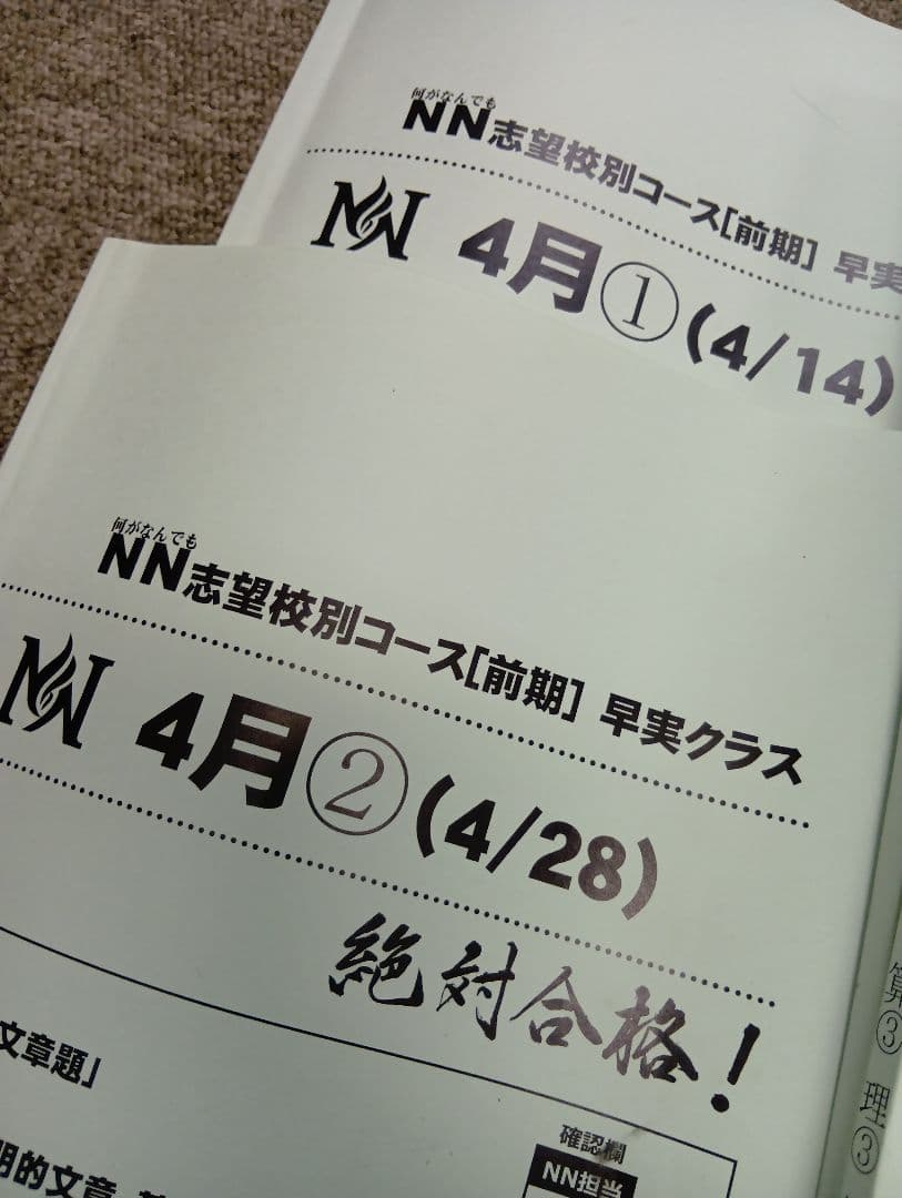 早稲田アカデミーNN早実　前期後期/日特/土特/夏期/正月/直前/副教材2024