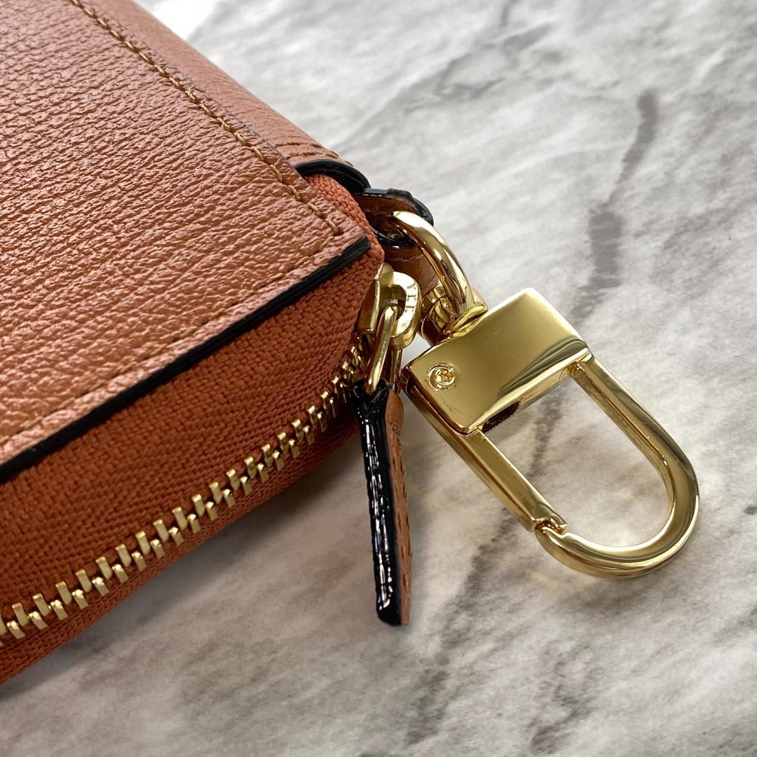 2285【新品 定価2.2万円】ラルコバレーノ★スマートWキーケース★ブラウン★