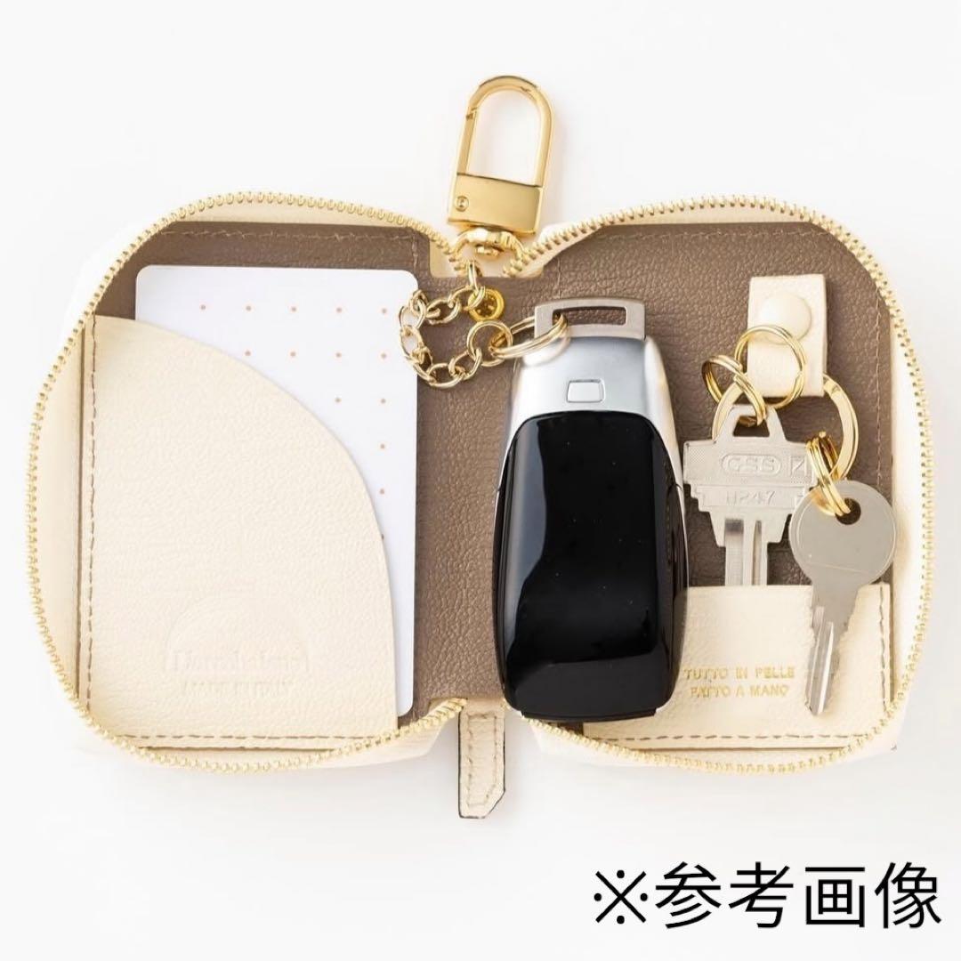 2285【新品 定価2.2万円】ラルコバレーノ★スマートWキーケース★ブラウン★