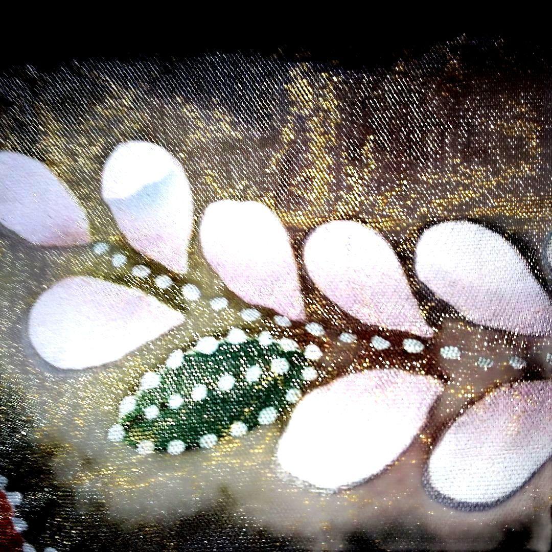 mamiです辻が花袋帯美しい金銀彩入り花柄刺繍黒と金銀地柄未使用品