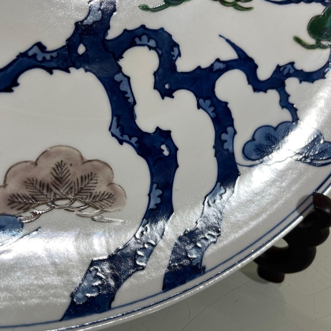 源右衛門　松絵大皿　飾り皿　30センチ