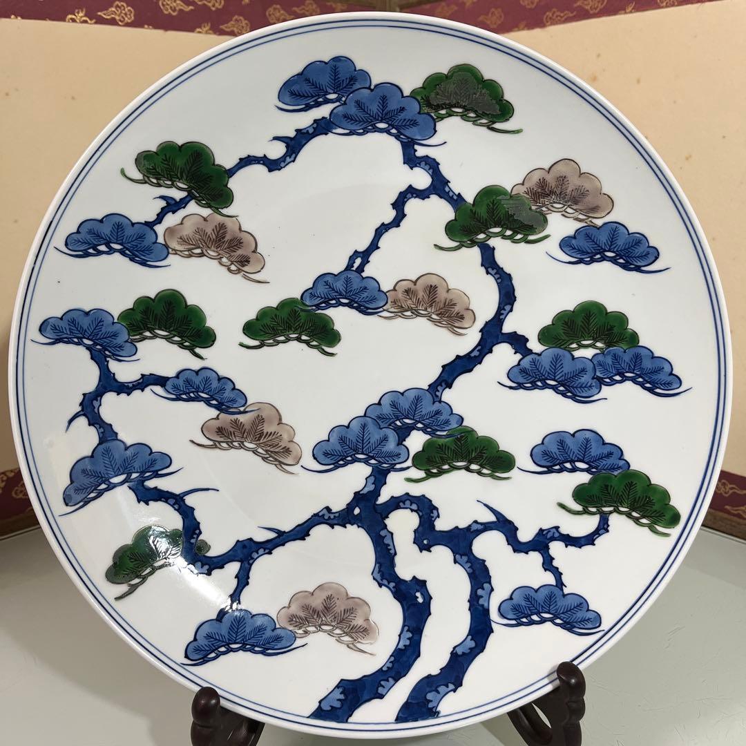 源右衛門　松絵大皿　飾り皿　30センチ
