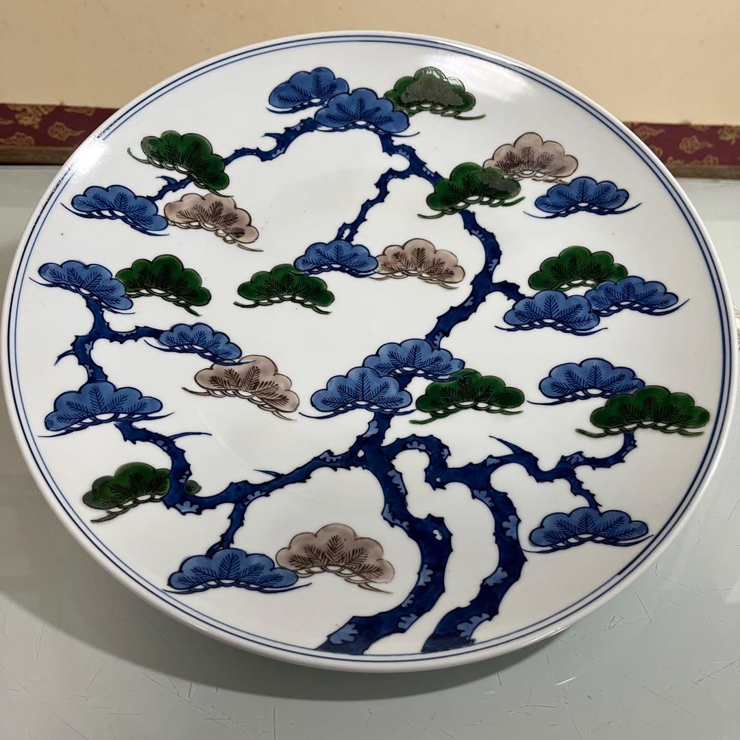 源右衛門　松絵大皿　飾り皿　30センチ