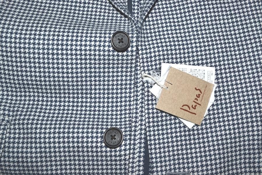 新品 タグ付き PAPAS パパス 千鳥柄スーツ Lサイズ 国内正規 日本製 ①