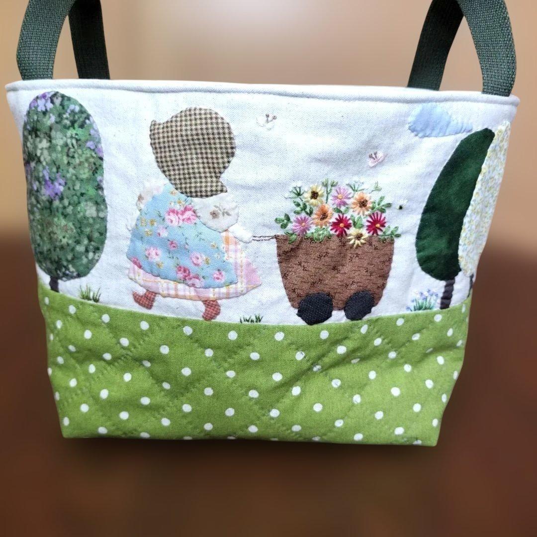 パッチワークキルト布バスケット