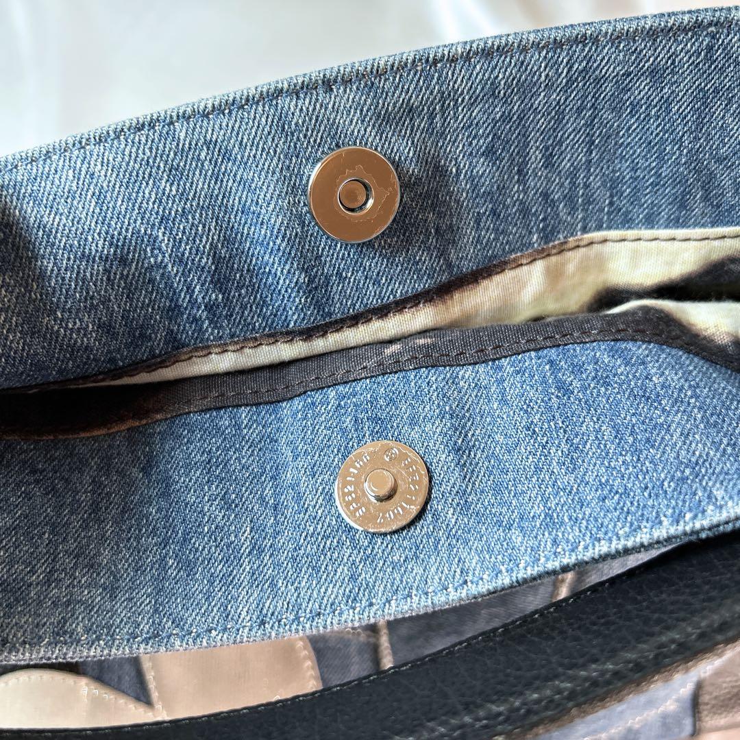 美品 シンクビー ワンショルダーバッグ スプマンテブルー デニム ハート