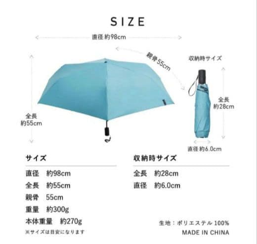 【未使用】COKAGE+ACTIVE自動開閉55cm晴雨兼用 グレイッシュプラム