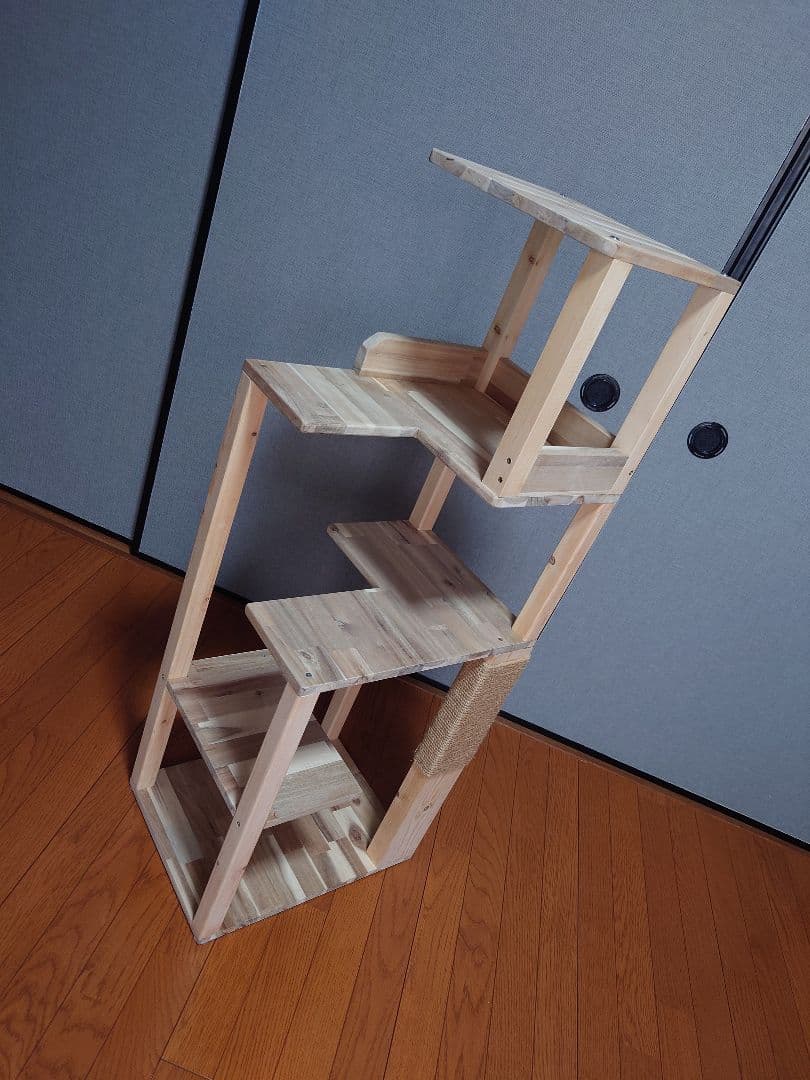 ①★★キャットタワー★キャットウオーク★ハンドメイド★爪研ぎ★猫★