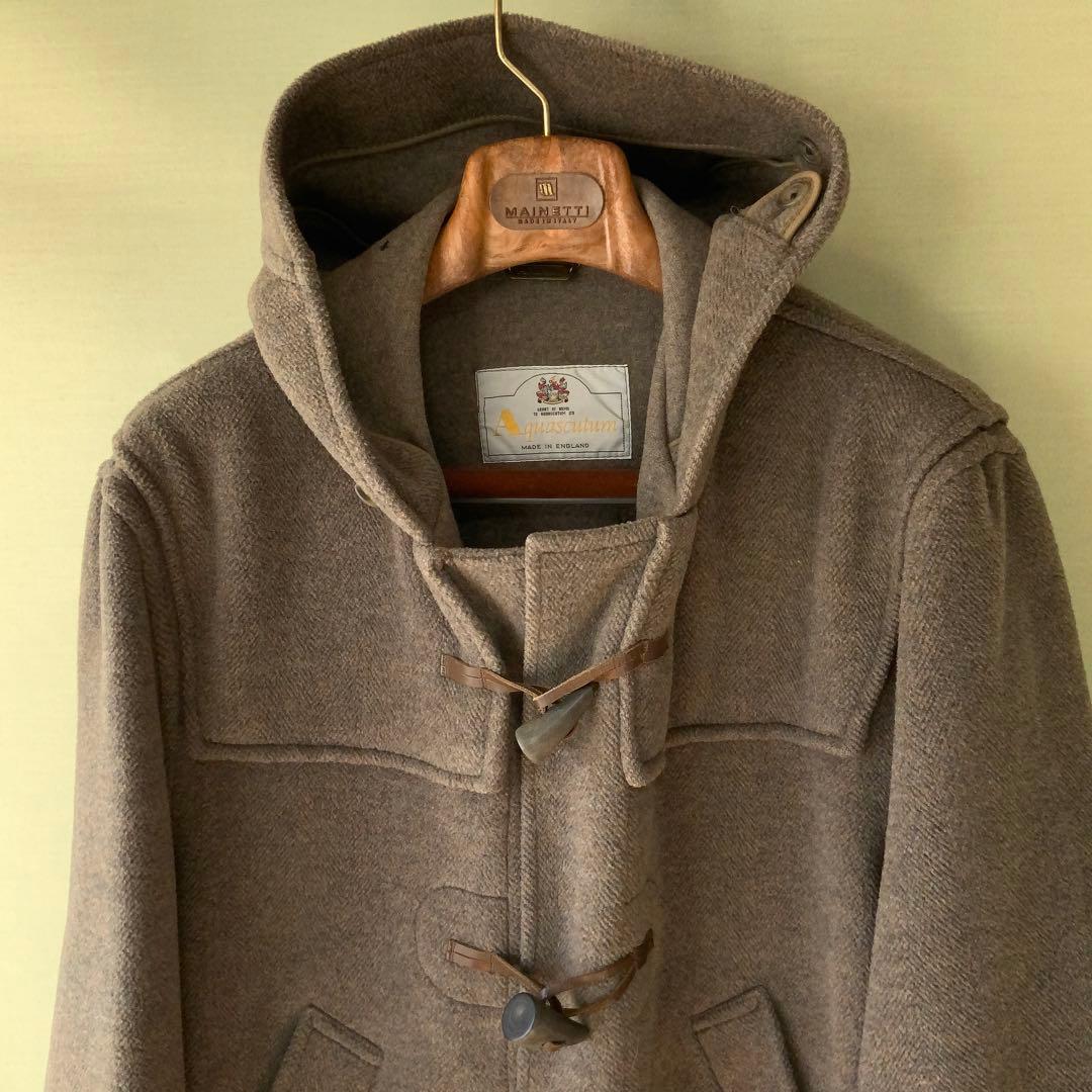 Aquascutum アクアスキュータム ダッフルコート M 英国製 ウール 茶