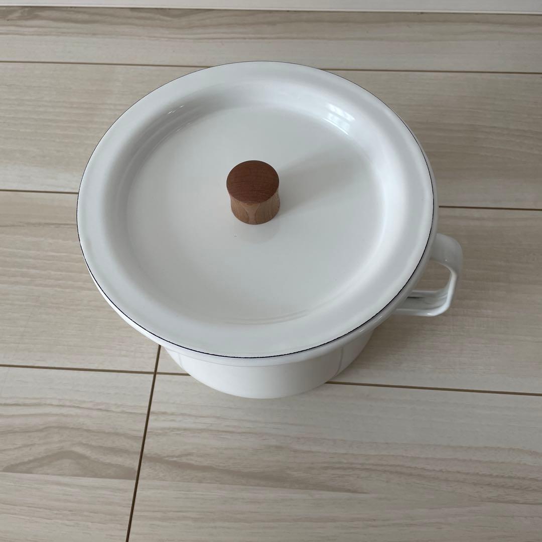 新品未使用　野田琺瑯の琺瑯おまる　ことりのオリジナルデザイン　専用カバー付き