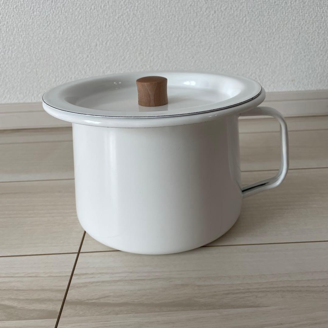 新品未使用　野田琺瑯の琺瑯おまる　ことりのオリジナルデザイン　専用カバー付き