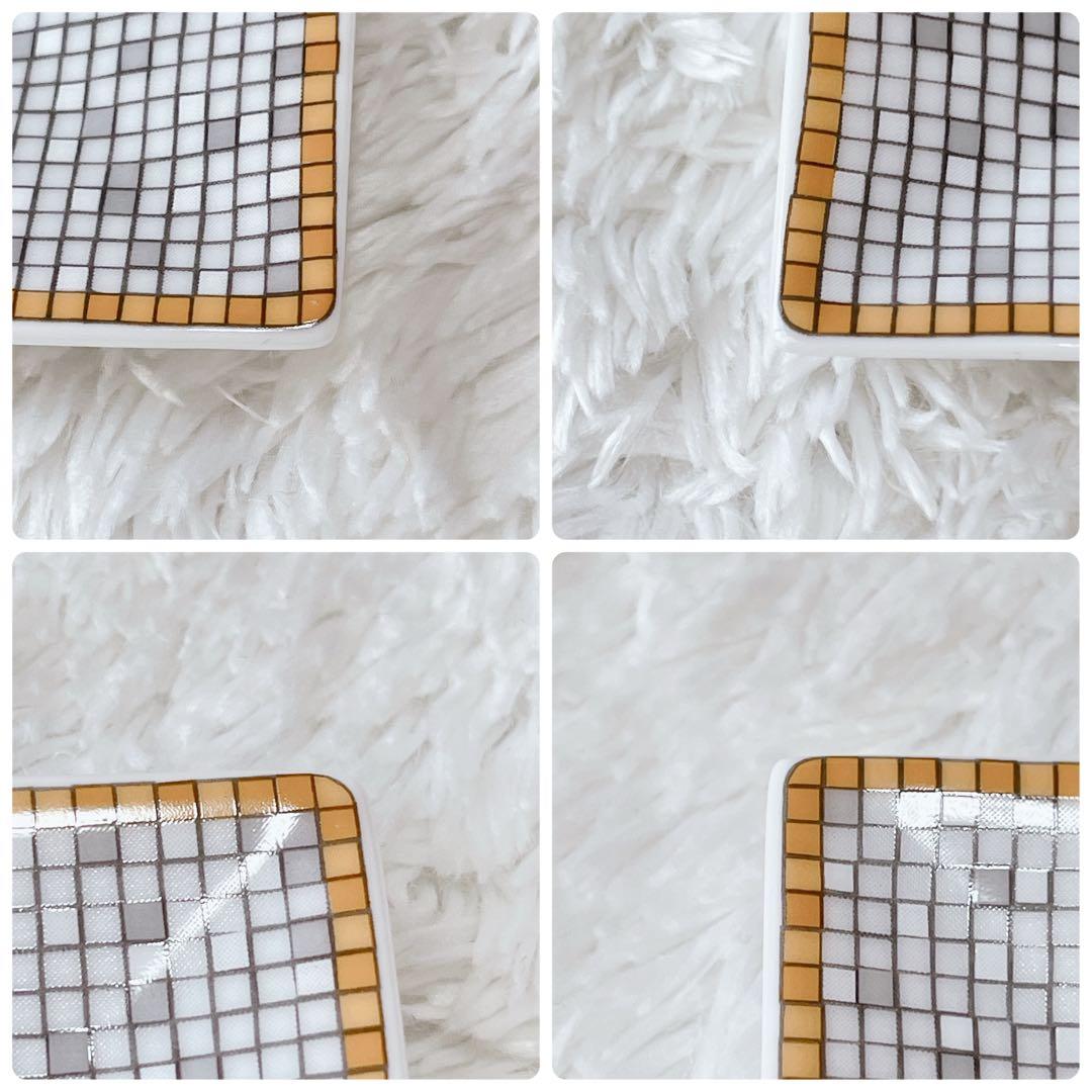 【極美品】 エルメス モザイク24 ヴァンキャトル スクエア プレート ゴールド