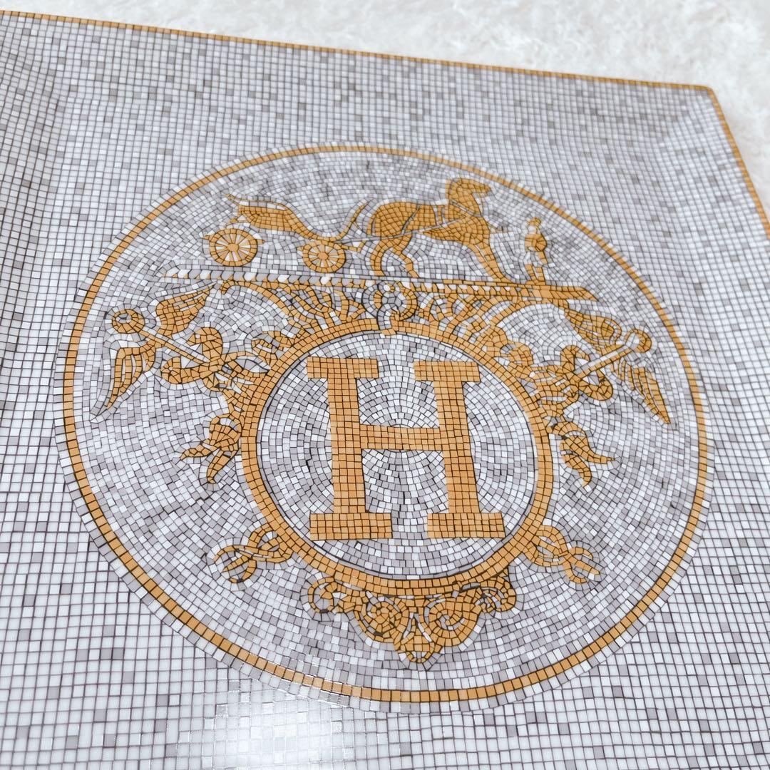 【極美品】 エルメス モザイク24 ヴァンキャトル スクエア プレート ゴールド