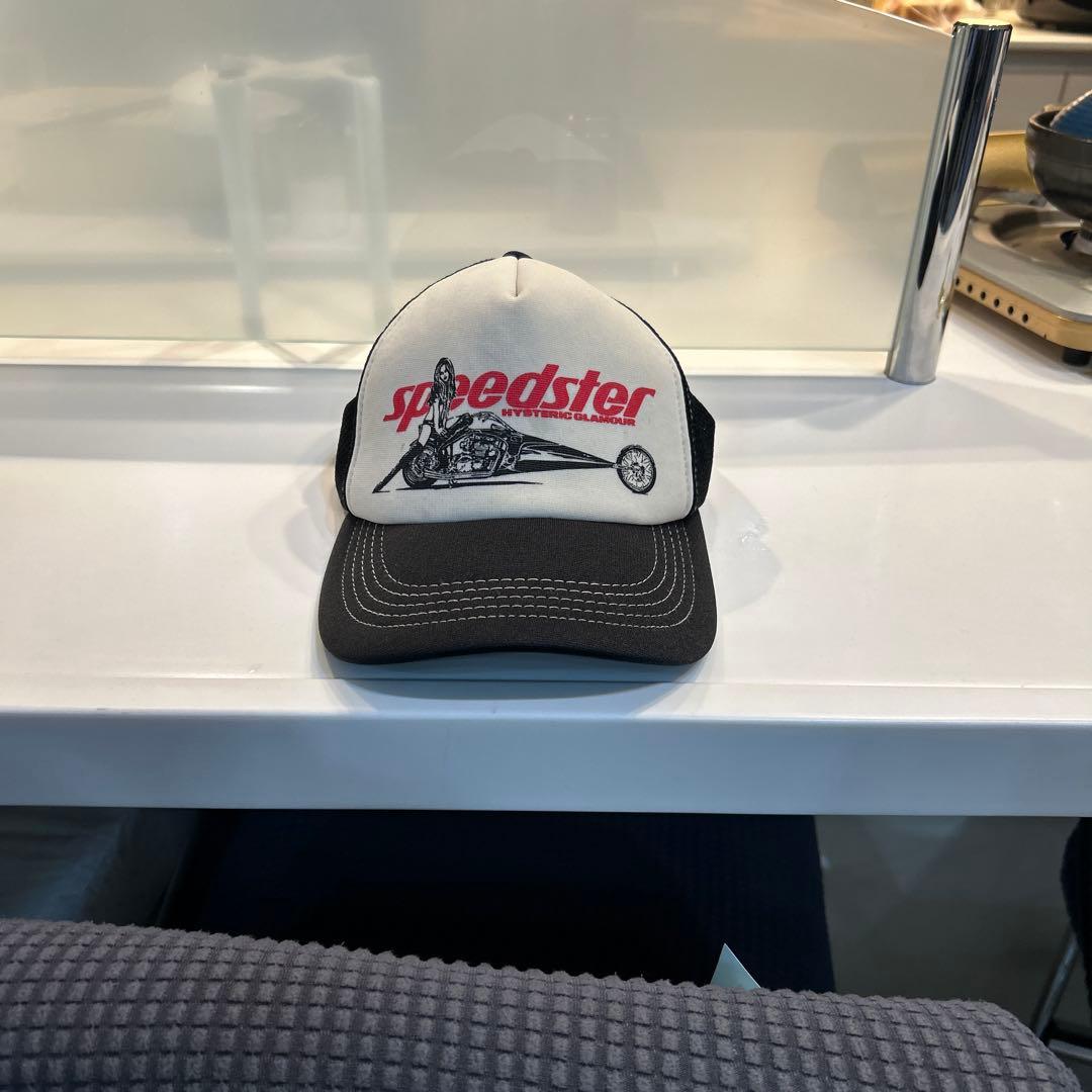 ヒステリックグラマーキャップ ホワイト/ブラック