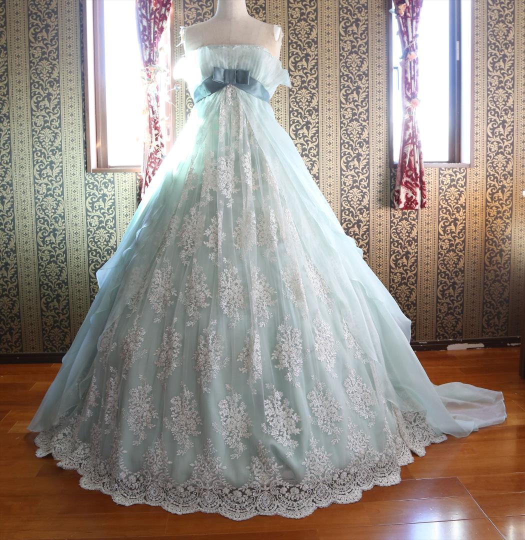 568ナチュラルビューティー高級ウエディングドレス9号11号13号カラードレス