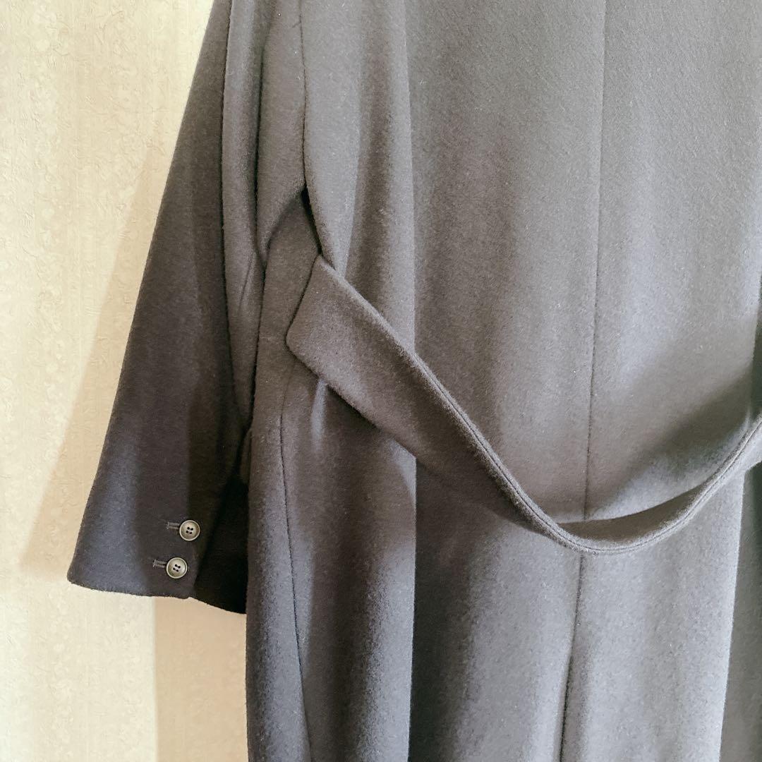 美品♦︎北欧暮らしの道具店 3WAYアレンジ襟のかろやかチェスターコート ネイビー