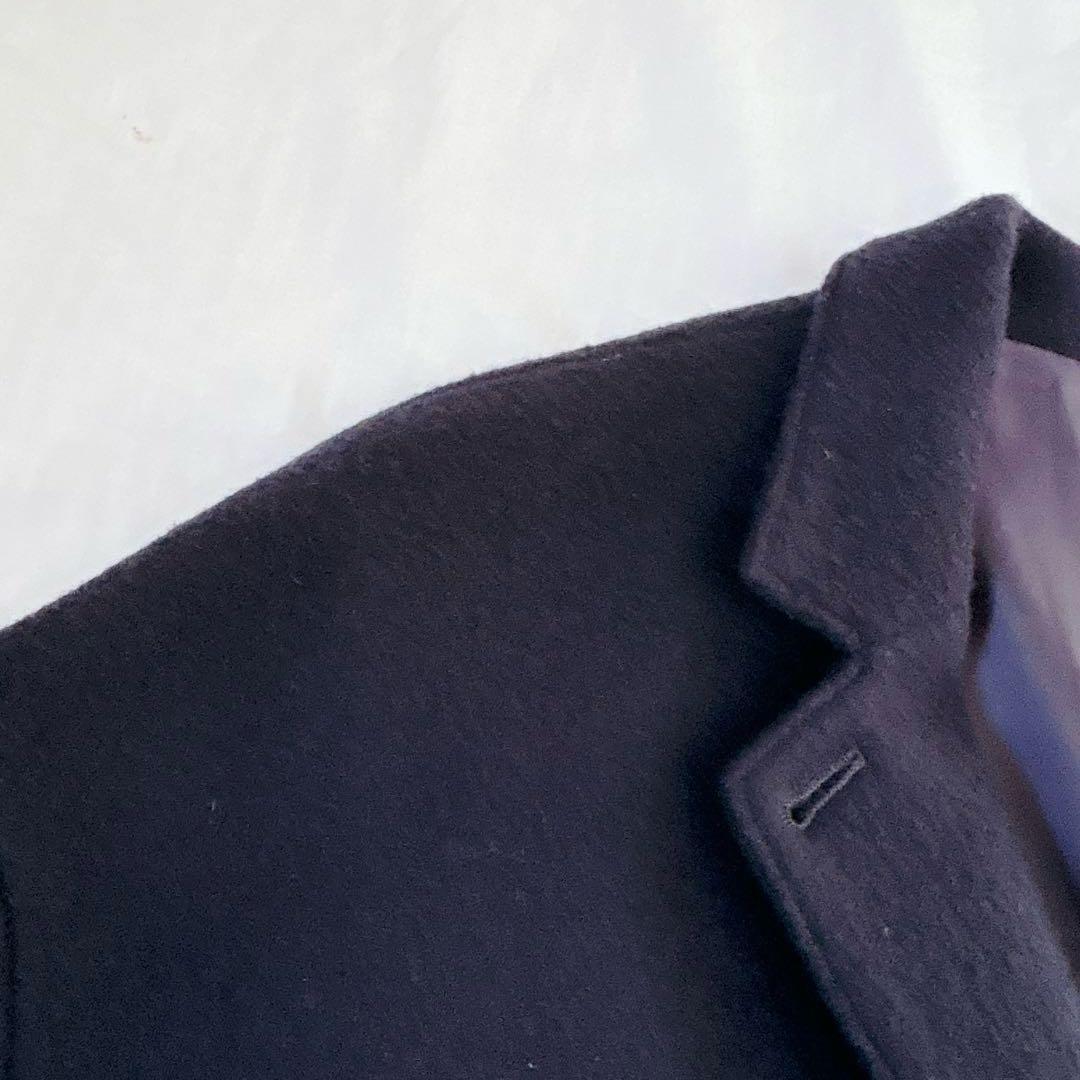 美品♦︎北欧暮らしの道具店 3WAYアレンジ襟のかろやかチェスターコート ネイビー