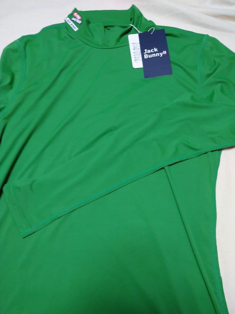 グリーン ハイネック 長袖 6 サイズ LL ジャックバニー ゴルフウェア
