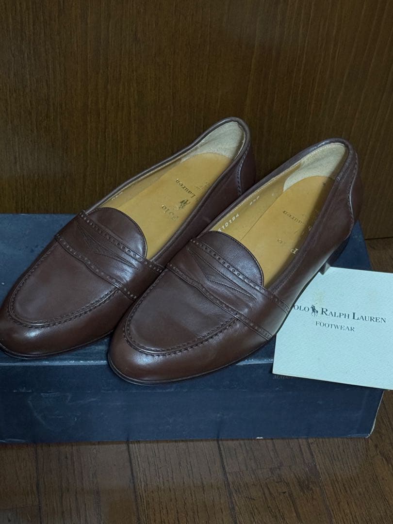 Polo Ralph Lauren ブラウン レザー ローファー