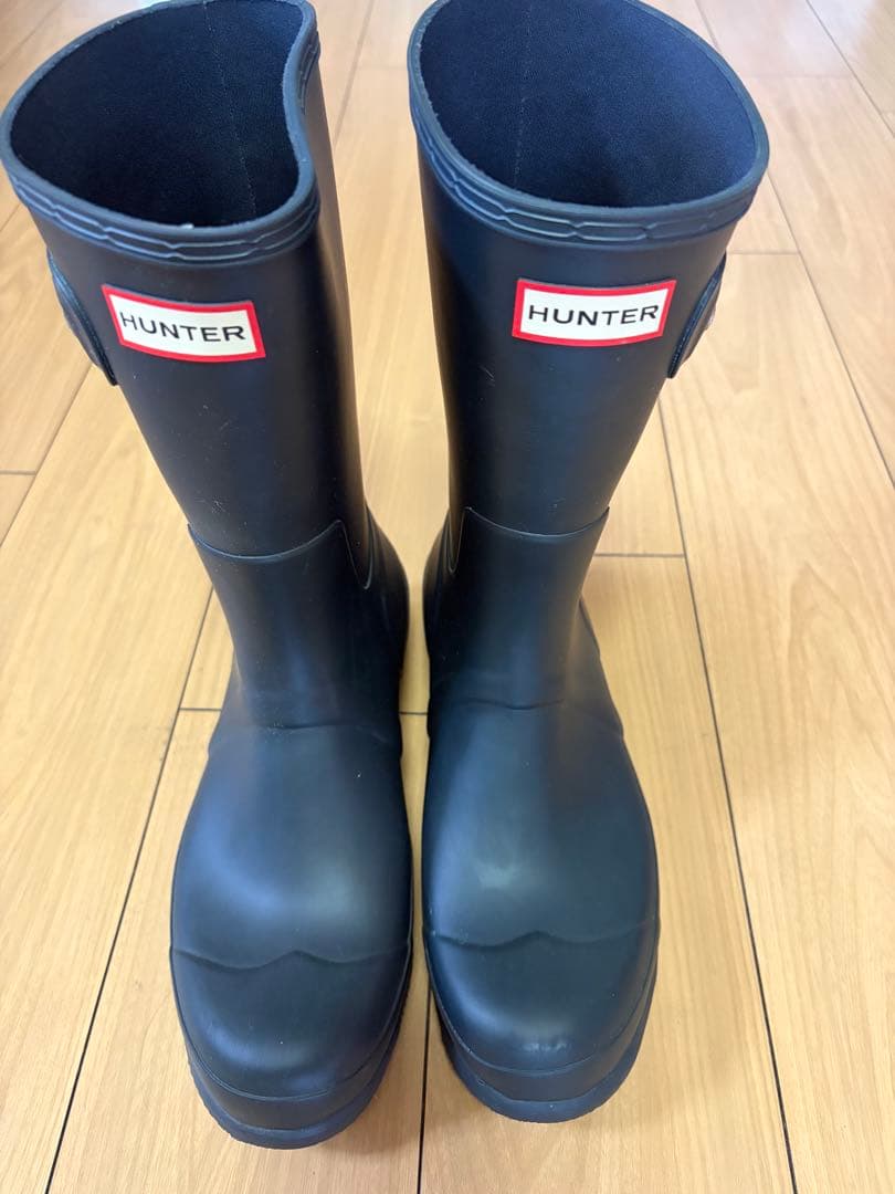 【美品】HUNTER ブラック 長靴 バックル付き