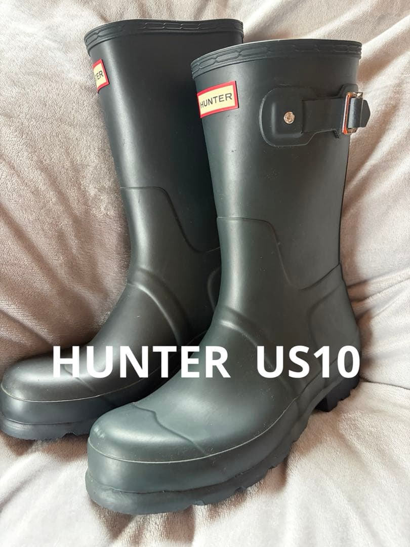 【美品】HUNTER ブラック 長靴 バックル付き