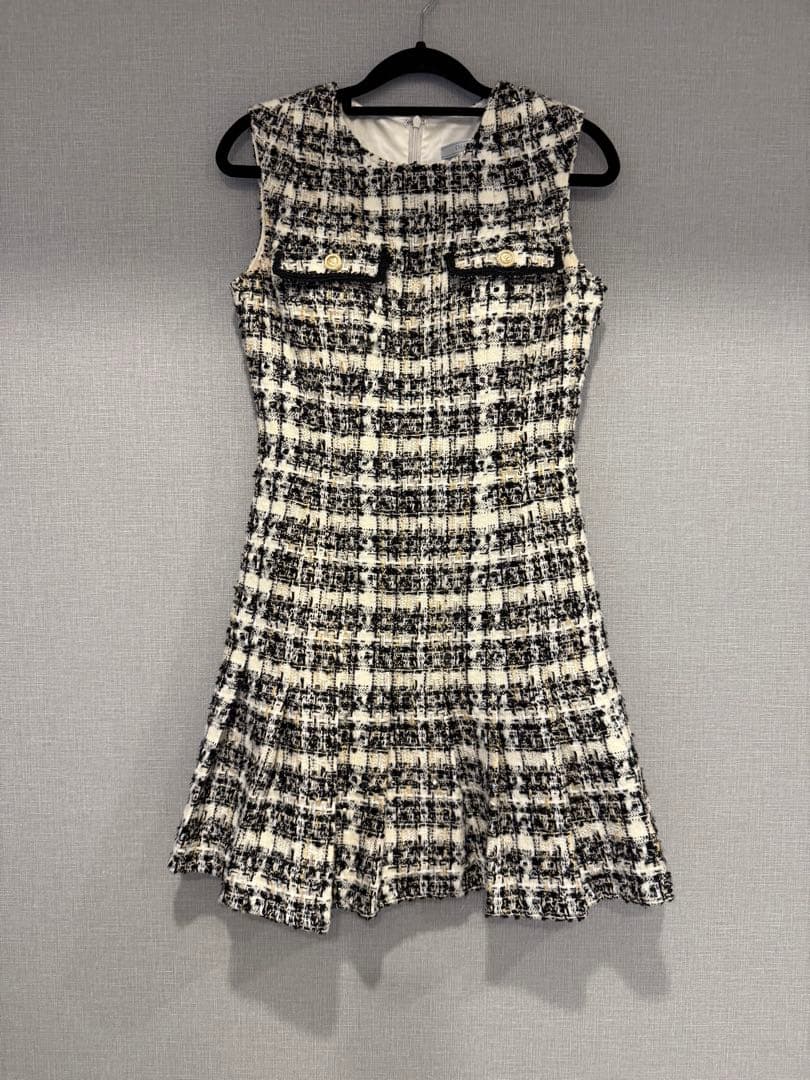 ラメツイードノースリーブドレス ローブドフルール DEA sugar