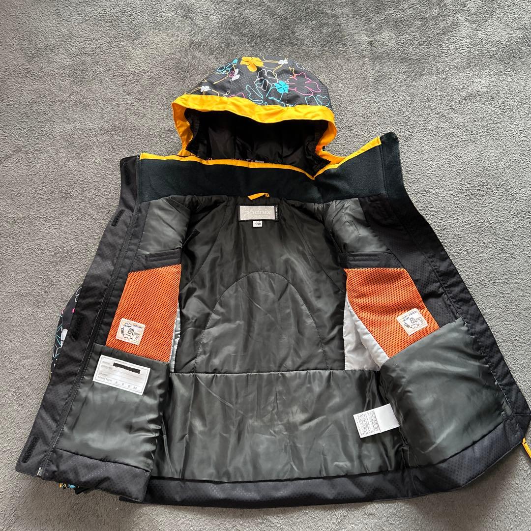 phenix スキーウェア 130cm 花柄 ピンク 上下セット