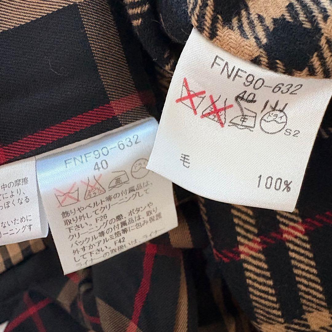 バーバリーブルーレーベル　トレンチコート　ノバチェック　ライナー　黒　L