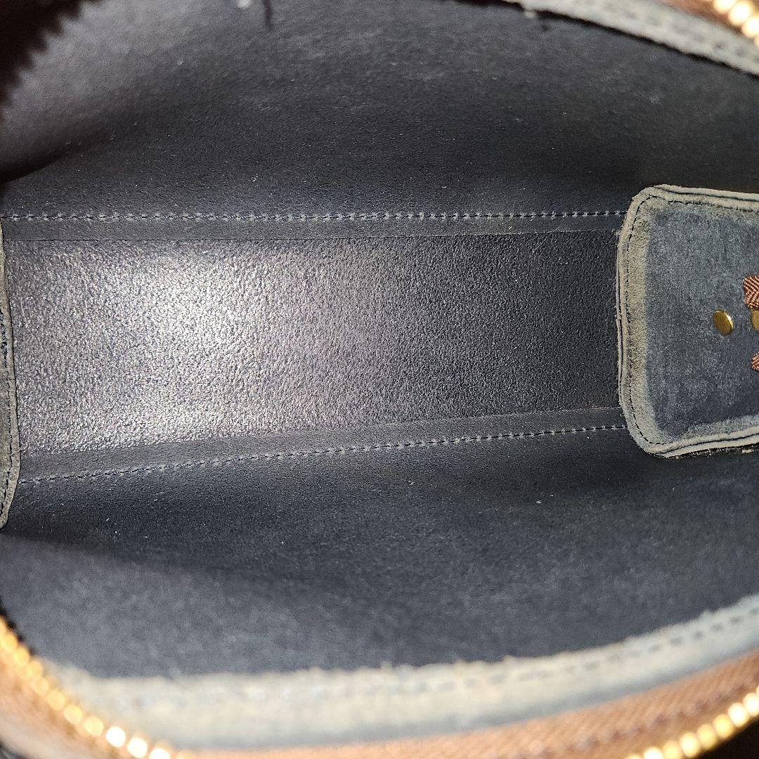 LONA ロナ ネイビー ハーフムーン ショルダーバッグ 本革 牛革