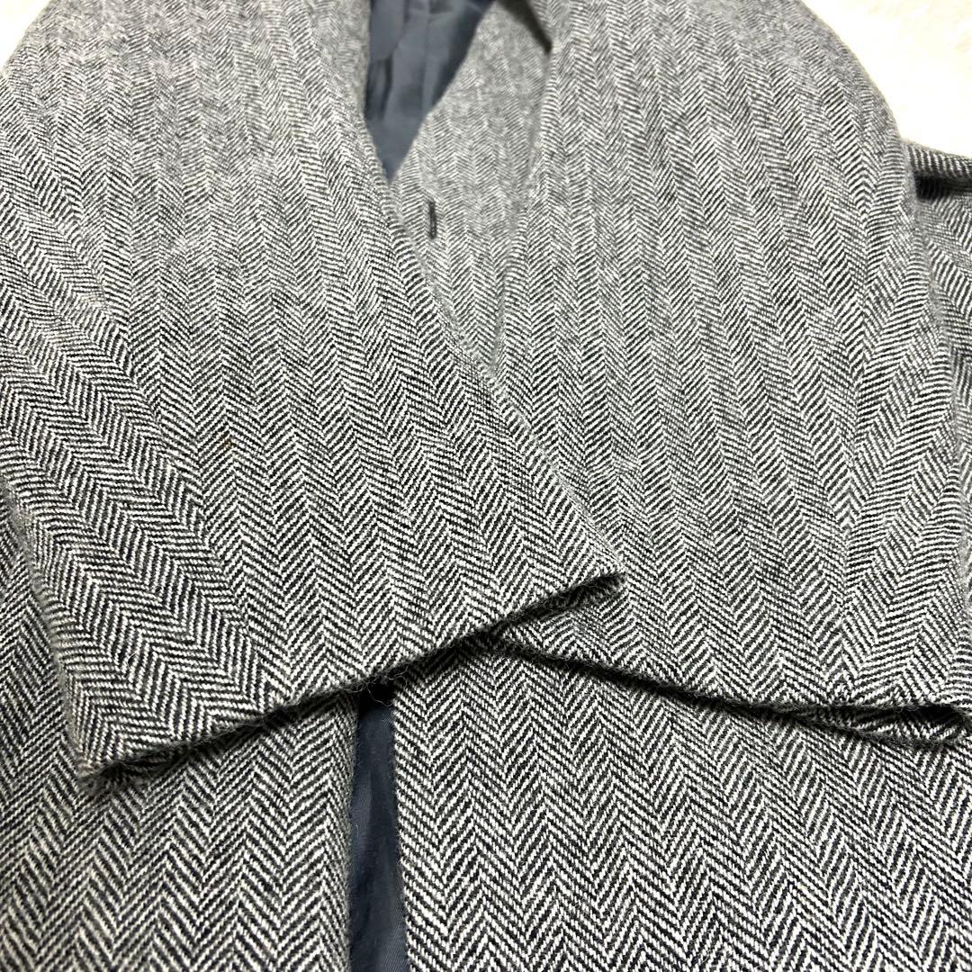 完売品　美品　6 beauty&youth ヘリンボーン　ノーカラーコート