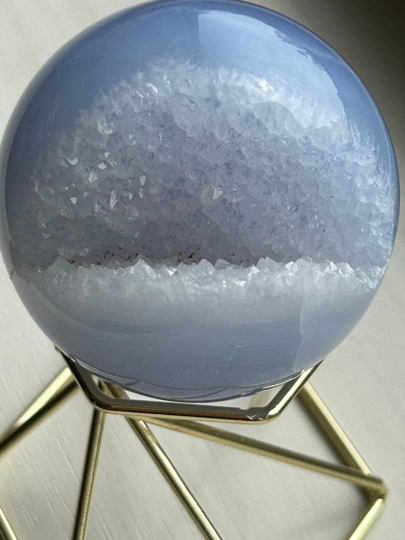 店舗移転10%off SALE ブルーレースアゲートスフィア笑口　天然石