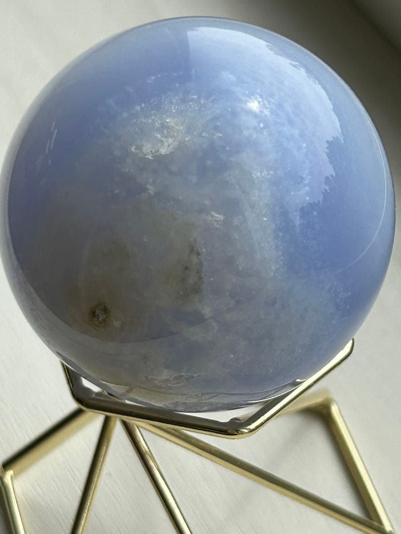 店舗移転10%off SALE ブルーレースアゲートスフィア笑口　天然石