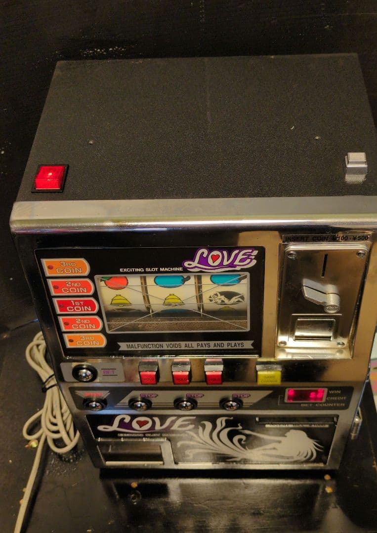 卓上ミニスロット「LOVEラブ」レトロゲーム機 卓上ゲーム レア希少 カギ無し