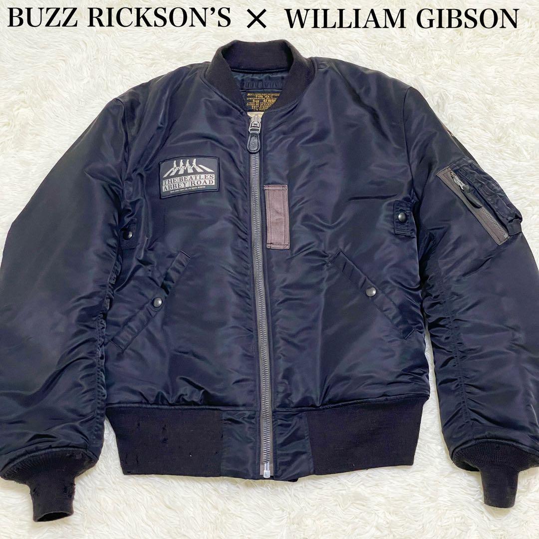 バズリクソンズ ウィリアムギブソン フライトジャケット MA-1 ブラック42