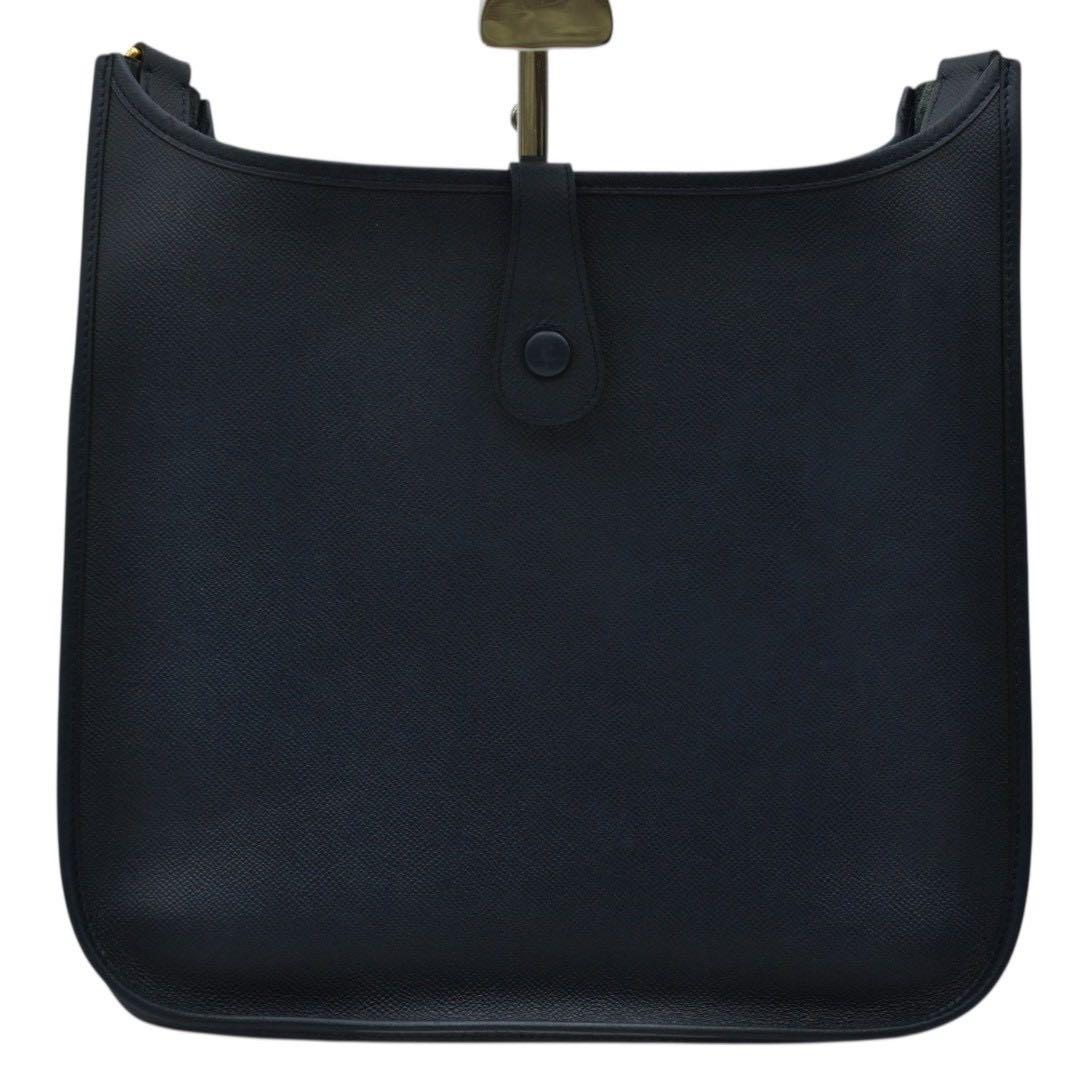 HERMES エヴリン 1 GM ショルダーバッグ ダークネイビー 〇Y刻印