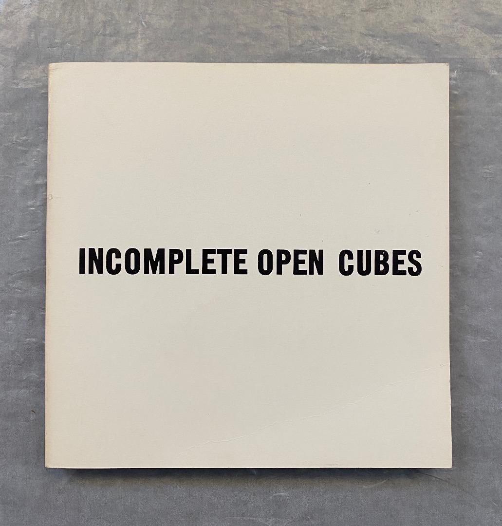 希少）ソル・ルウィット Incomplete Open Cubes の初版本。