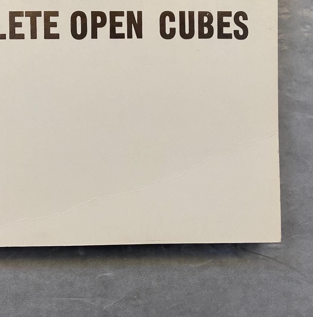 希少）ソル・ルウィット Incomplete Open Cubes の初版本。