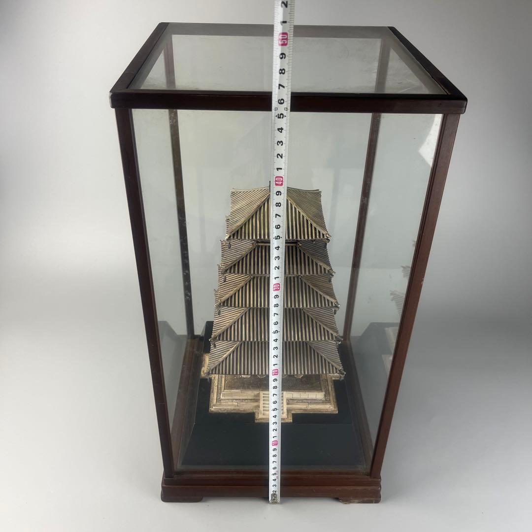 岡本瀧 木製 模型 法隆寺 五重塔 共箱 置物 和風 置物 美術